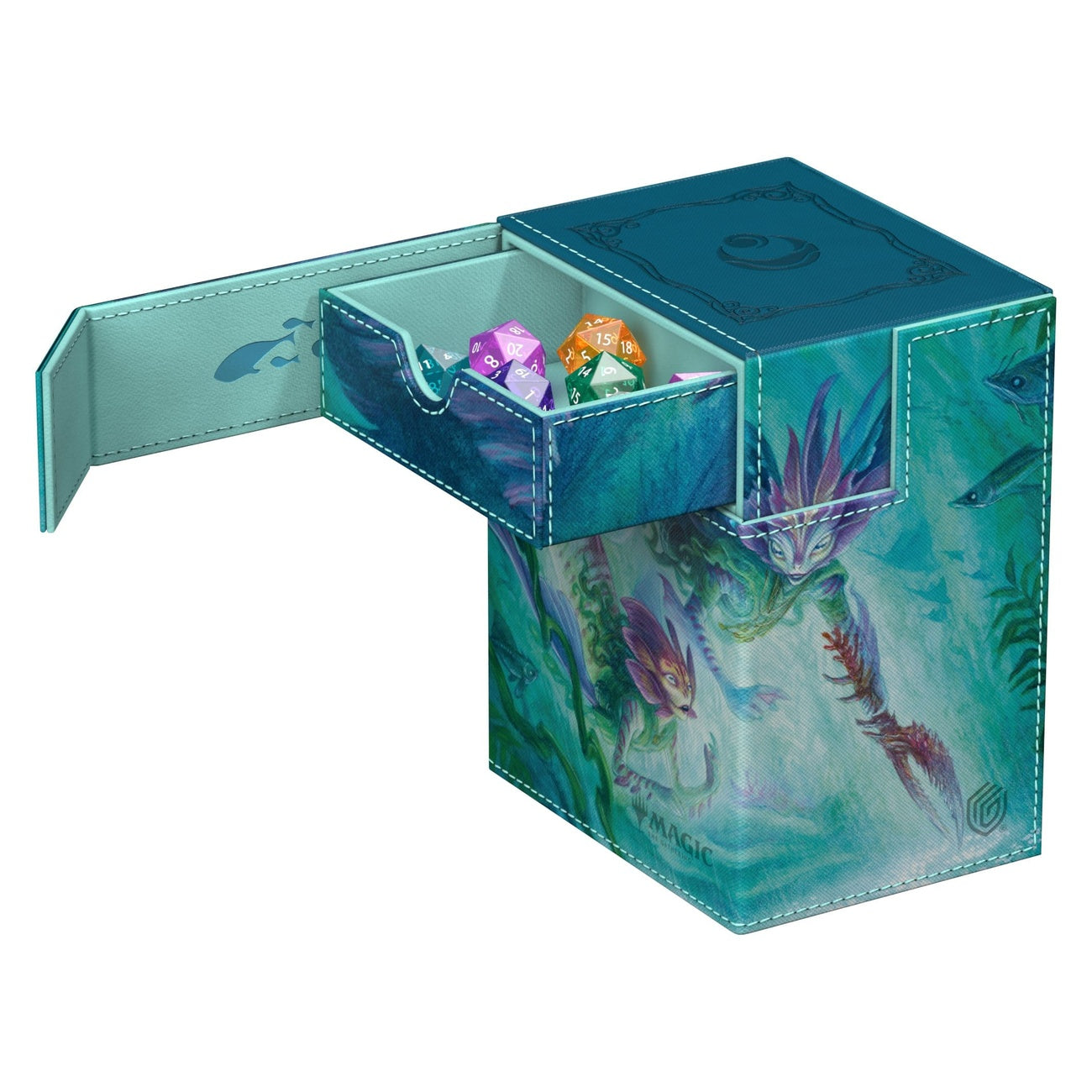 Product image Ultimate Guard Flip'n'Tray 133+ Xenoskin Magic: The Gathering "Lorwyn Eclipsed" - Silvergill Mentor