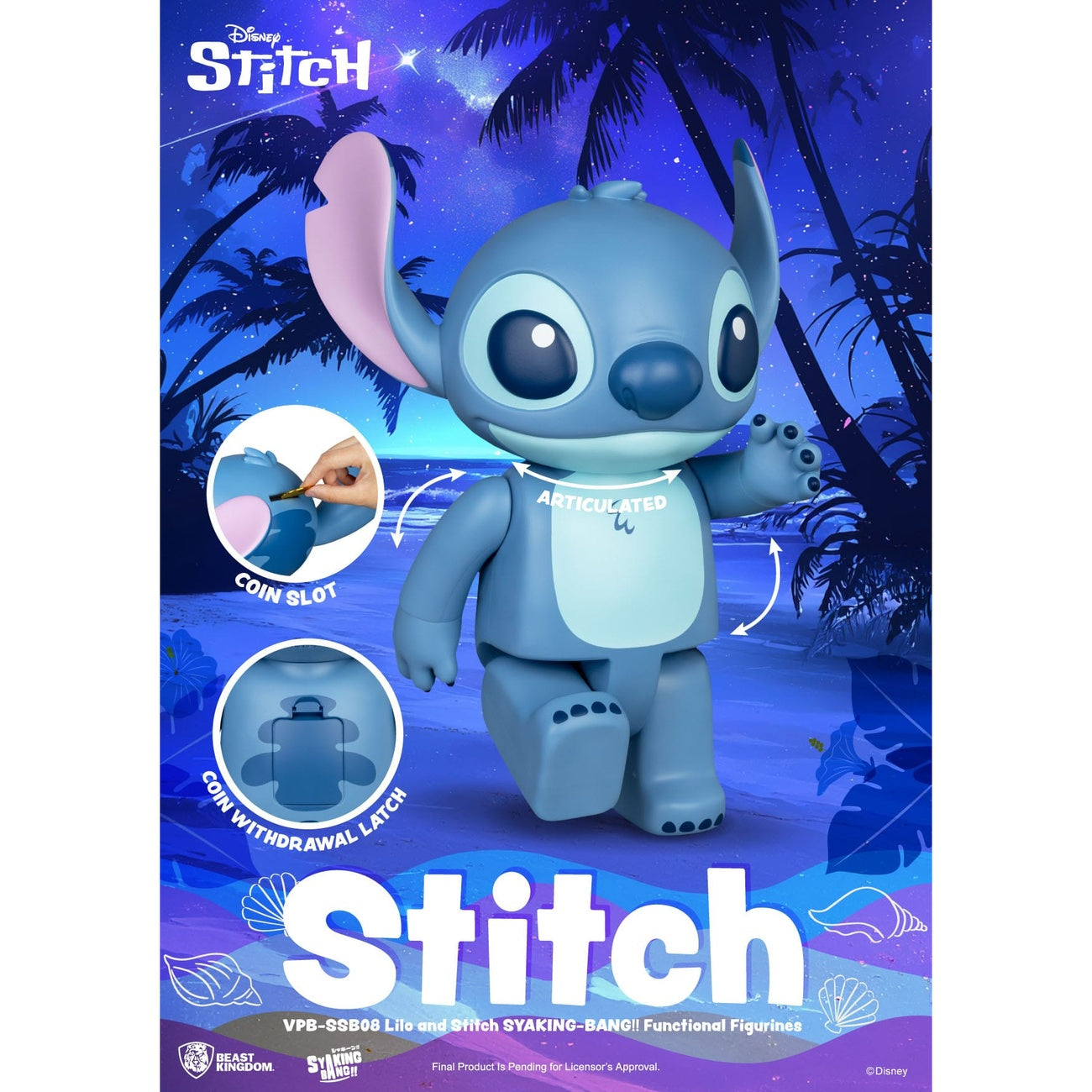 Product image Lilo & Stitch Syaking Bang Vinyl Money Box Stitch 30 cm