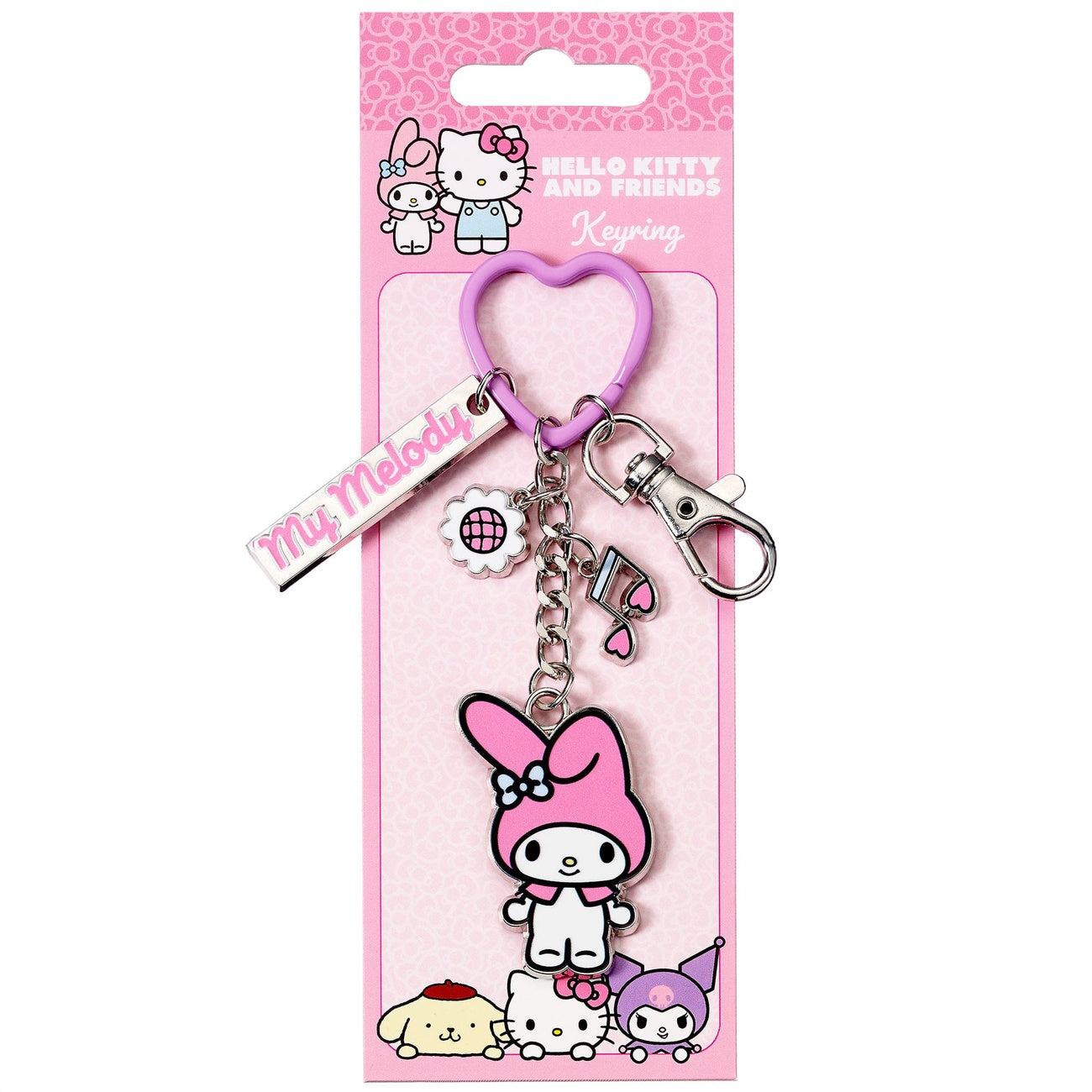 Product image Hello Kitty Keychain with My Melody Charm 15 cm