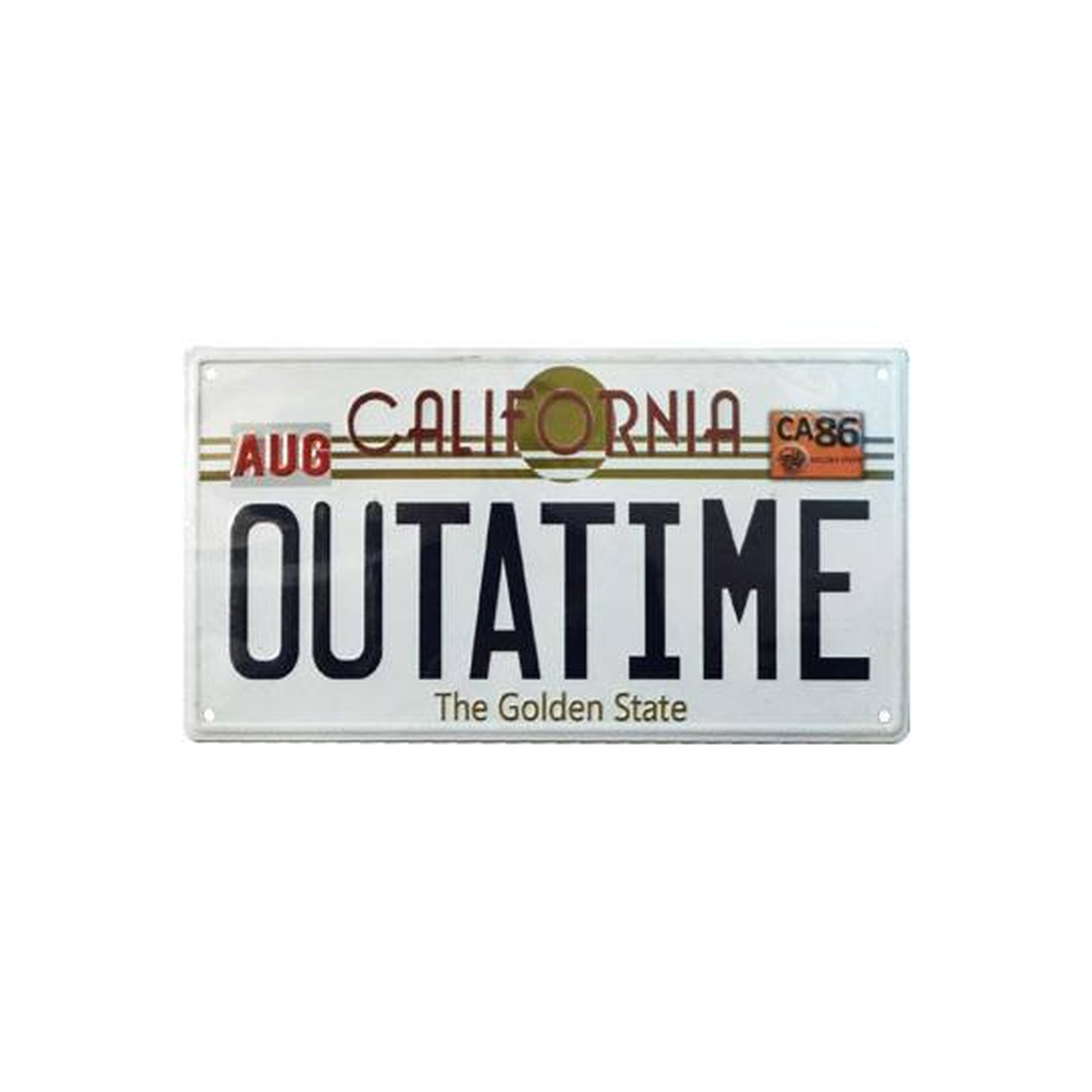 Product image Back to the Future Metal Sign Outatime DeLorean License Plate