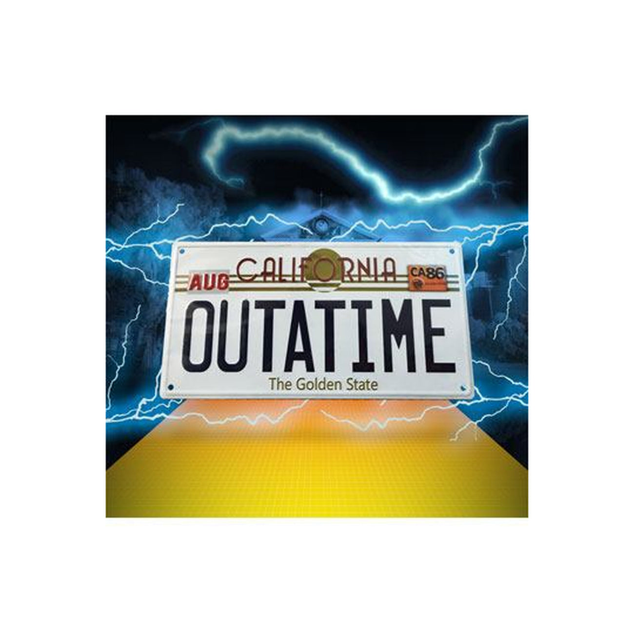 Product image Back to the Future Metal Sign Outatime DeLorean License Plate