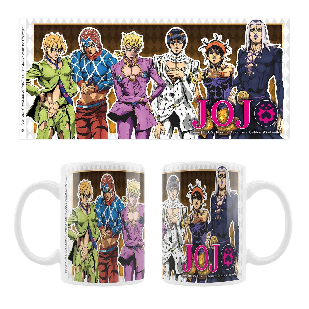 Product image JoJo's Bizarre Adventure Part 5: Golden Wind Ceramic Mug Main Characters