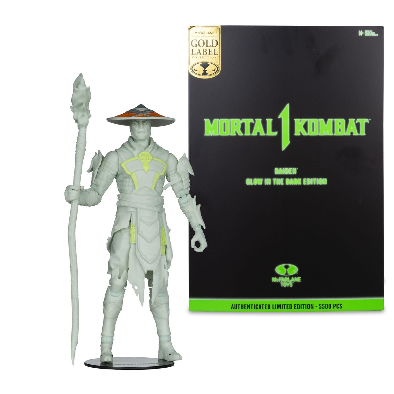 Product image Mortal Kombat Action Figure Glow in the Dark Edition Raiden (Gold Label) 18 cm