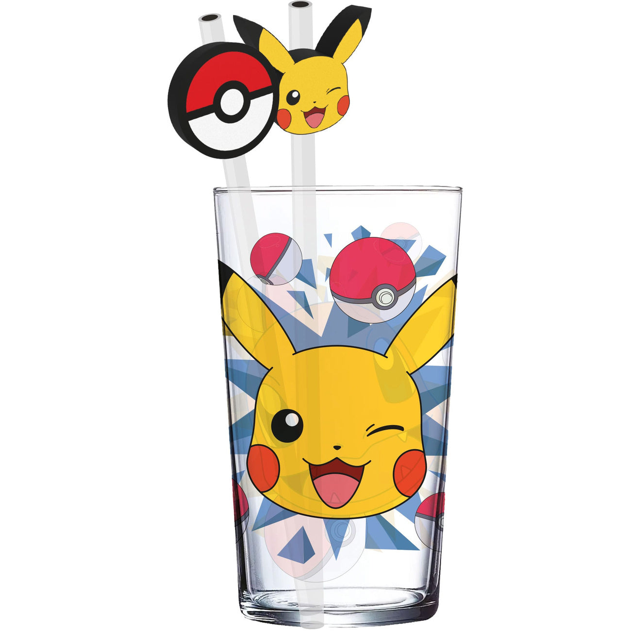 Product image Pokémon Glass Tumbler with Straws Pikachu 485 ml