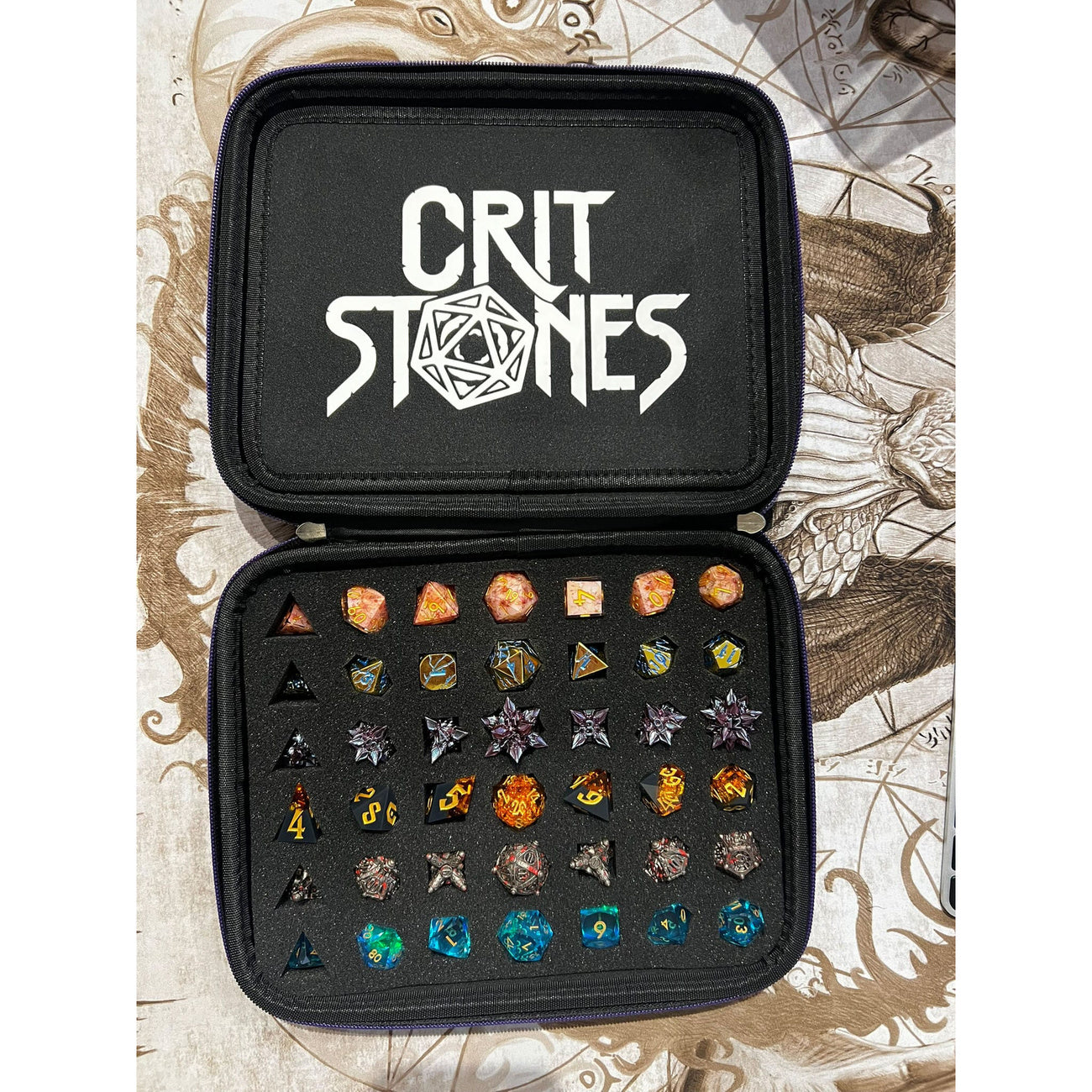 Product image CritStones Dice Pouch Arcanum Black