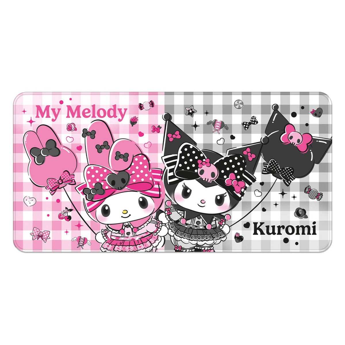 Product image Sanrio Pink Black Party Series XXL Mousepad My Melody & Kuromi