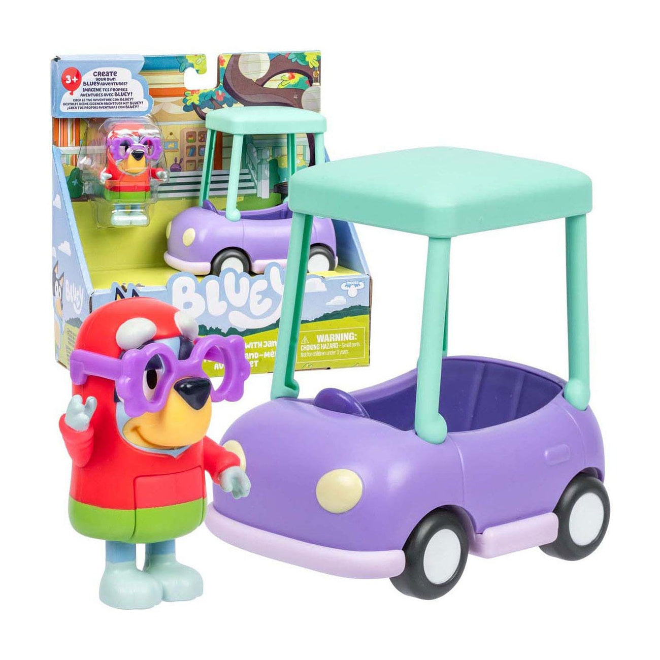 Product image Bluey Mini Figure Playset Janet & Grandma’s Car