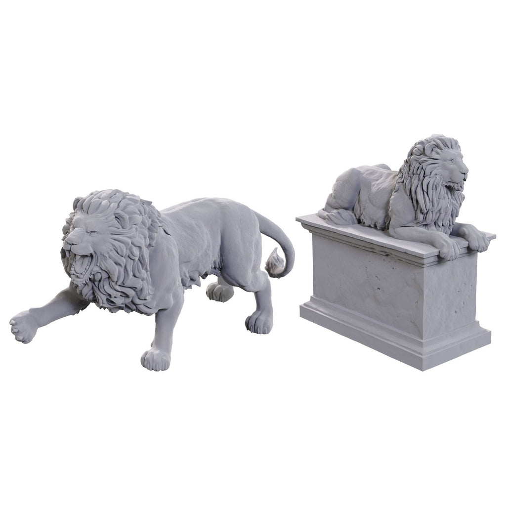 Product image WizKids Deep Cuts Miniatures unpainted 2-pack Stone Lion