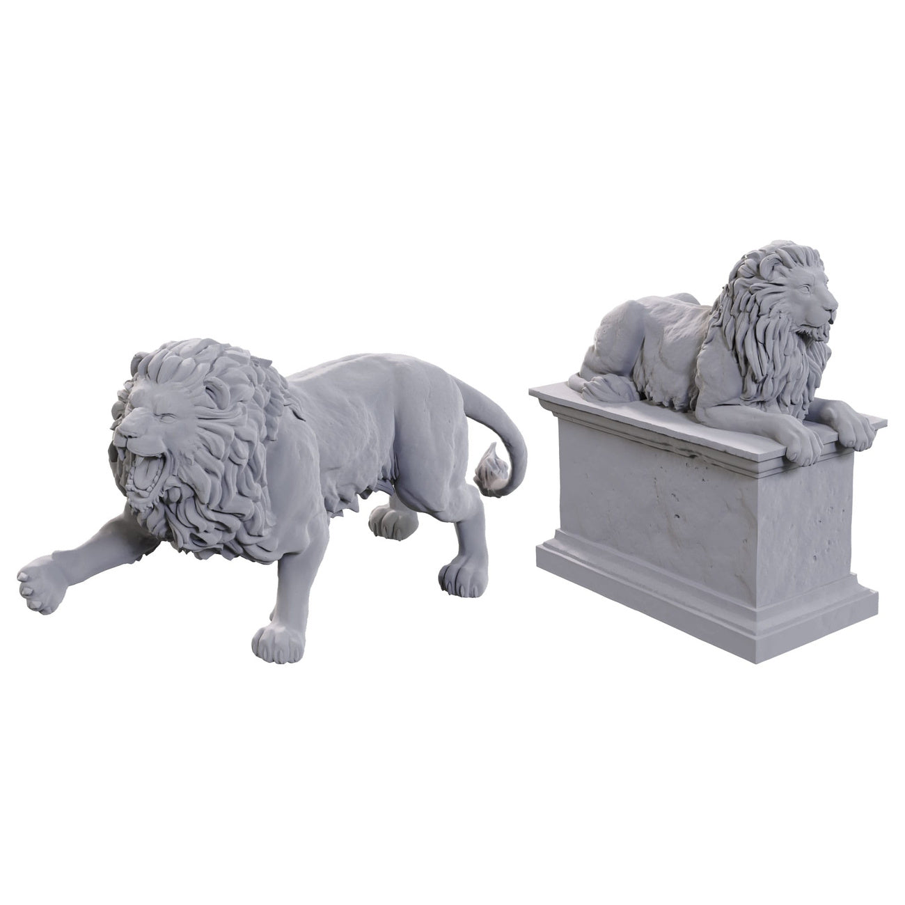 Product image WizKids Deep Cuts Miniatures unpainted 2-pack Stone Lion