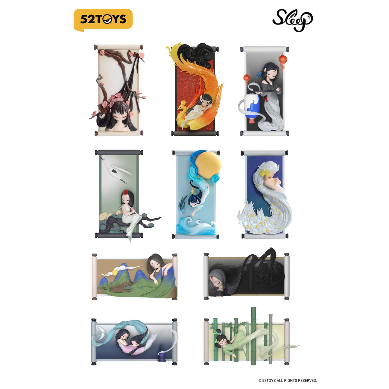 Product image Sleep Blind Box Figure Assortment Chinese Scrolls 10 cm (8)