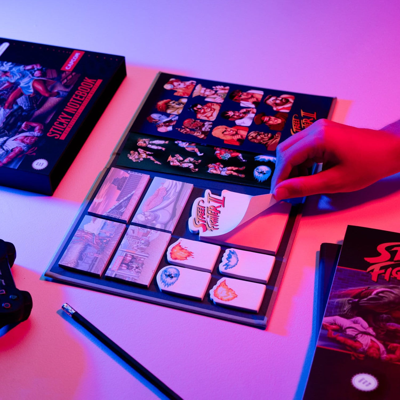 Product image Street Fighter Premium Notebook with Sticky Notes and Sleeve A5