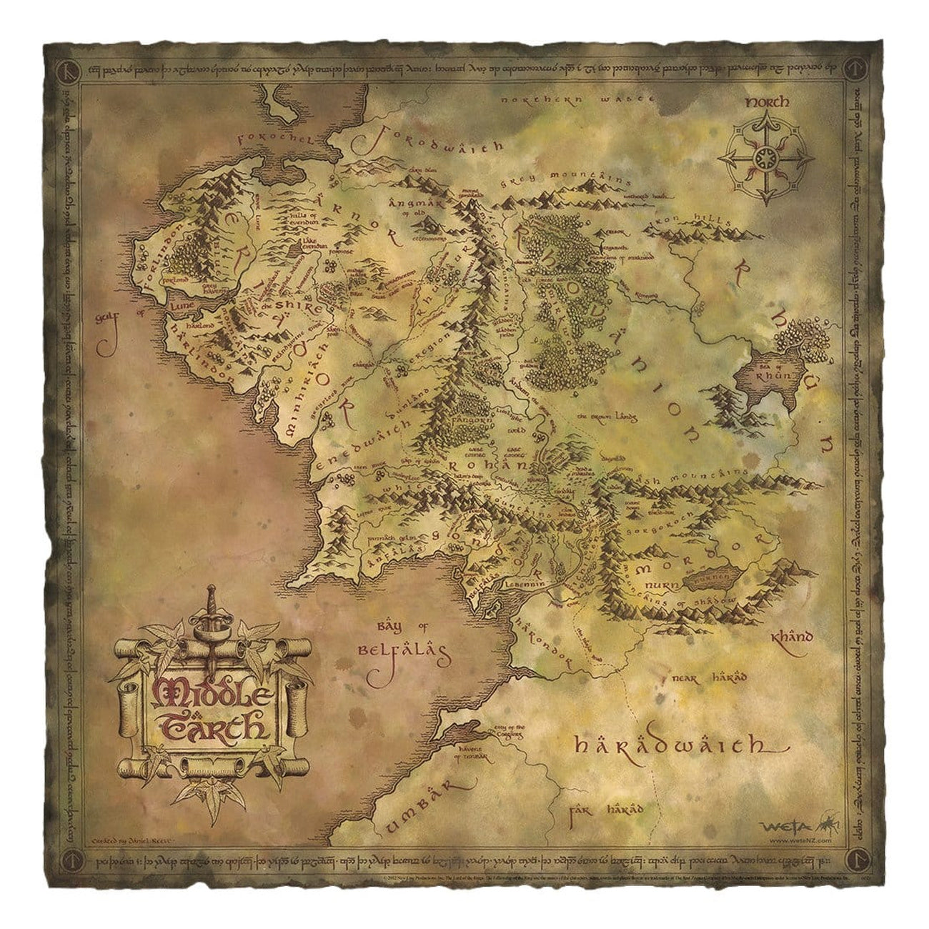 Product image The Lord of the Rings Art Print Parchment Map of Middle-earth 59 x 30 cm