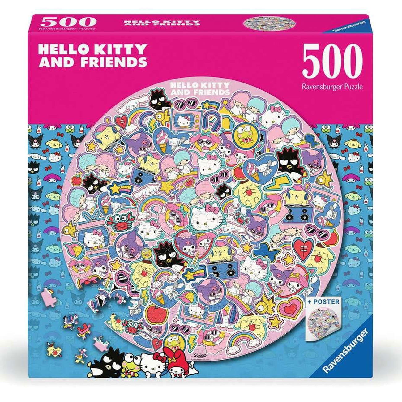 Product image Hello Kitty and Friends Round Puzzle (500 Pieces)