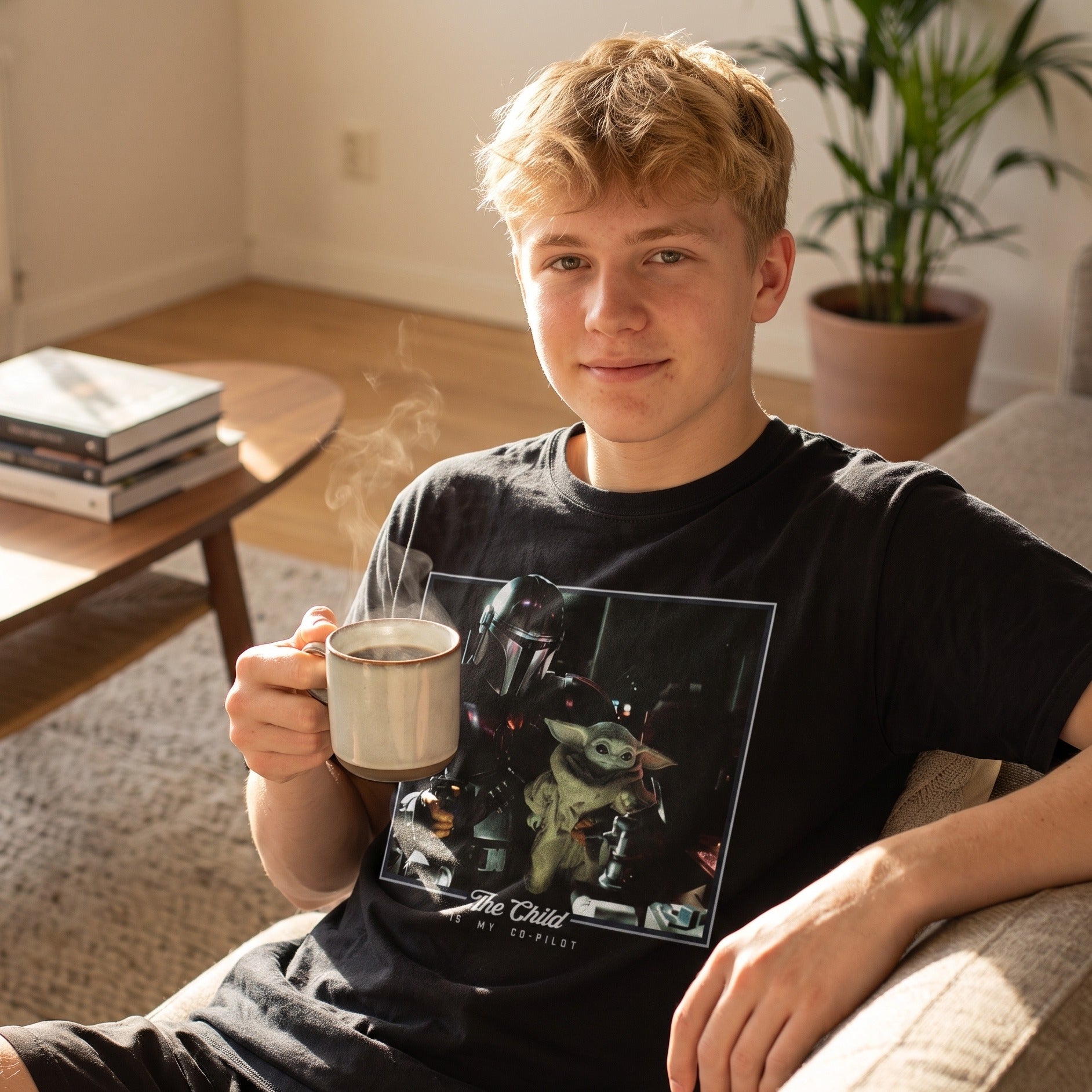 Product image The Child is My Co-Pilot T-Shirt Black - Star Wars The Mandalorian