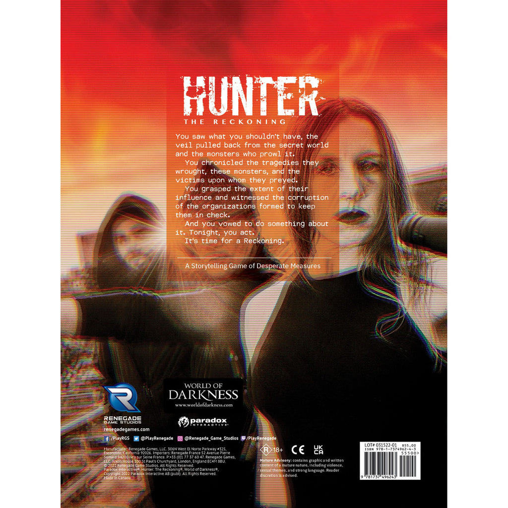 Product image Hunter: The Reckoning 5th Edition RPG Core Rulebook