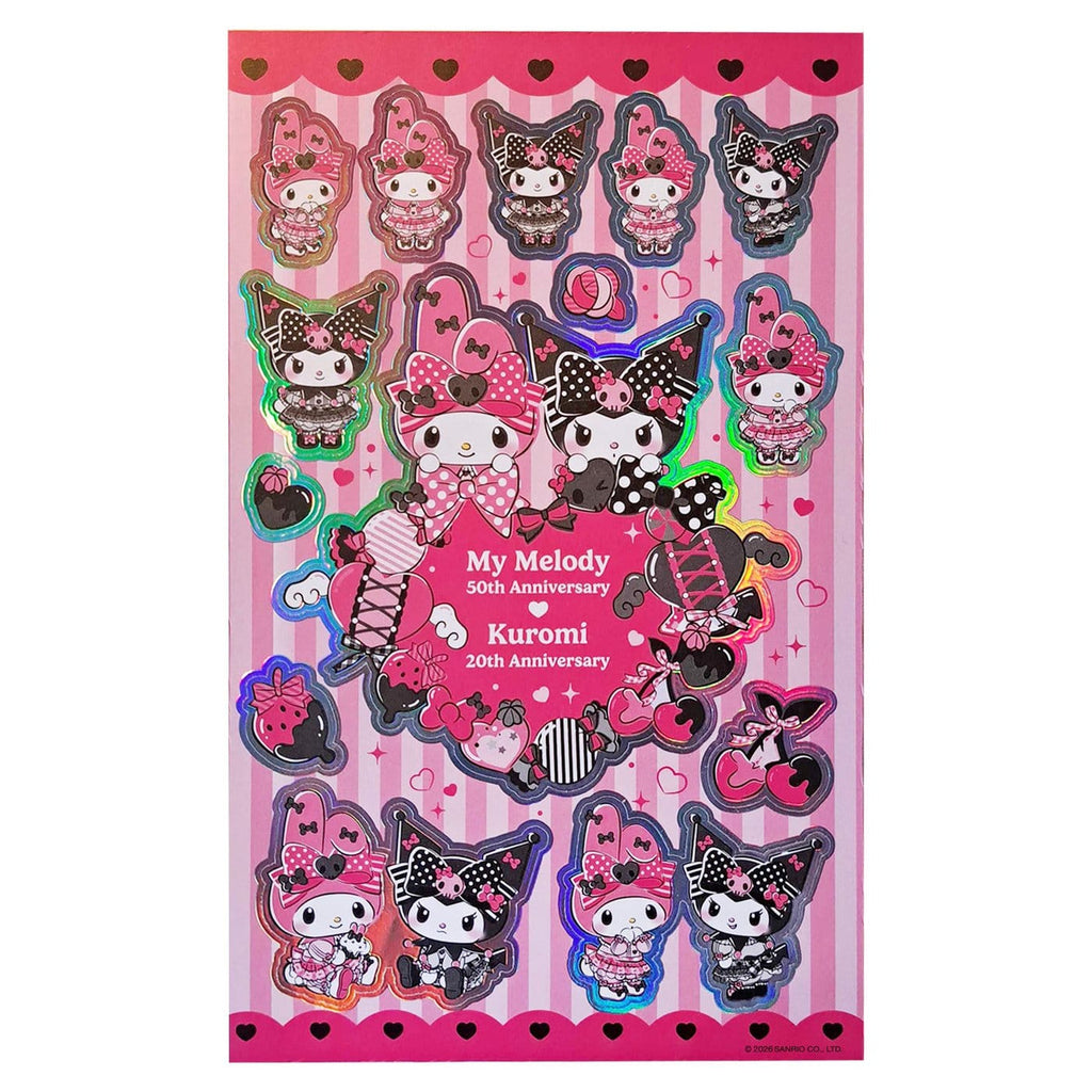 Product image Sanrio Pink Black Party Series Sticker Pack Kuromi & My Melody