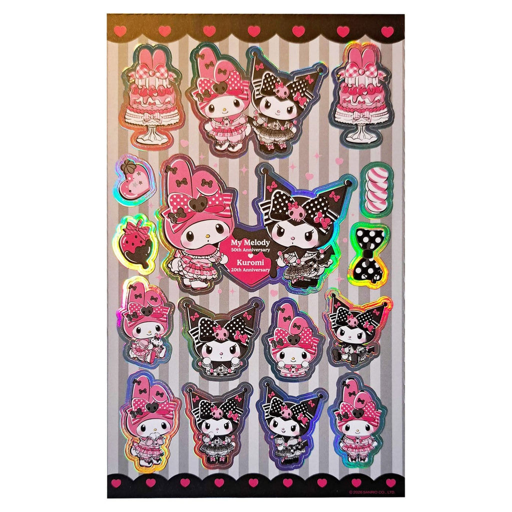 Product image Sanrio Pink Black Party Series Sticker Pack Kuromi & My Melody
