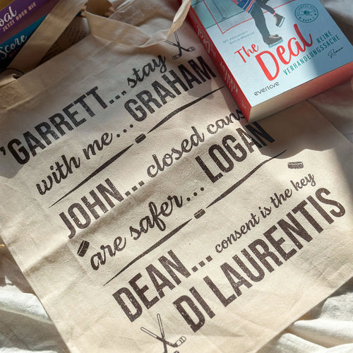 Product image Garrett, John and Dean Tote Bag for Off Campus Fans