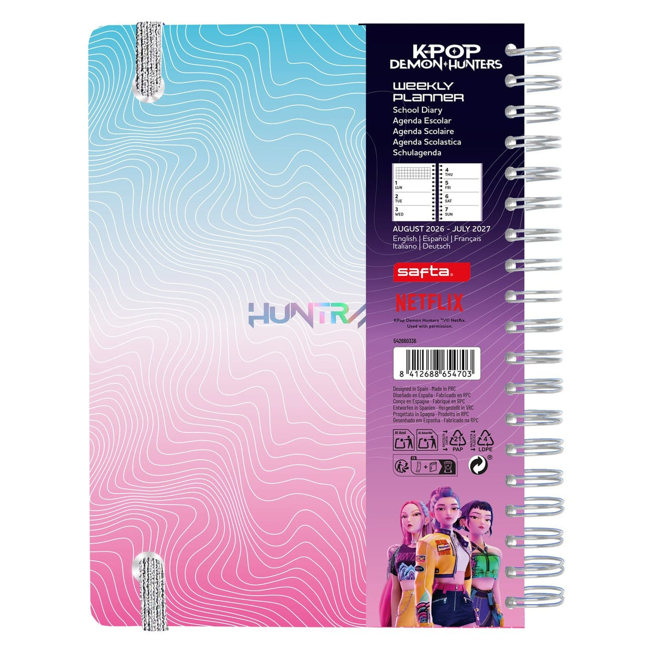 Product image KPop Demon Hunters 2026/2027 A5 Weekly Planner