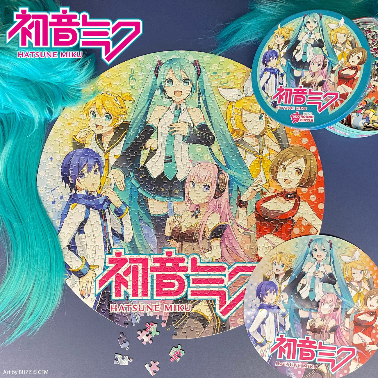 Product image Hatsune Miku Round Jigsaw Puzzle 500 Pieces