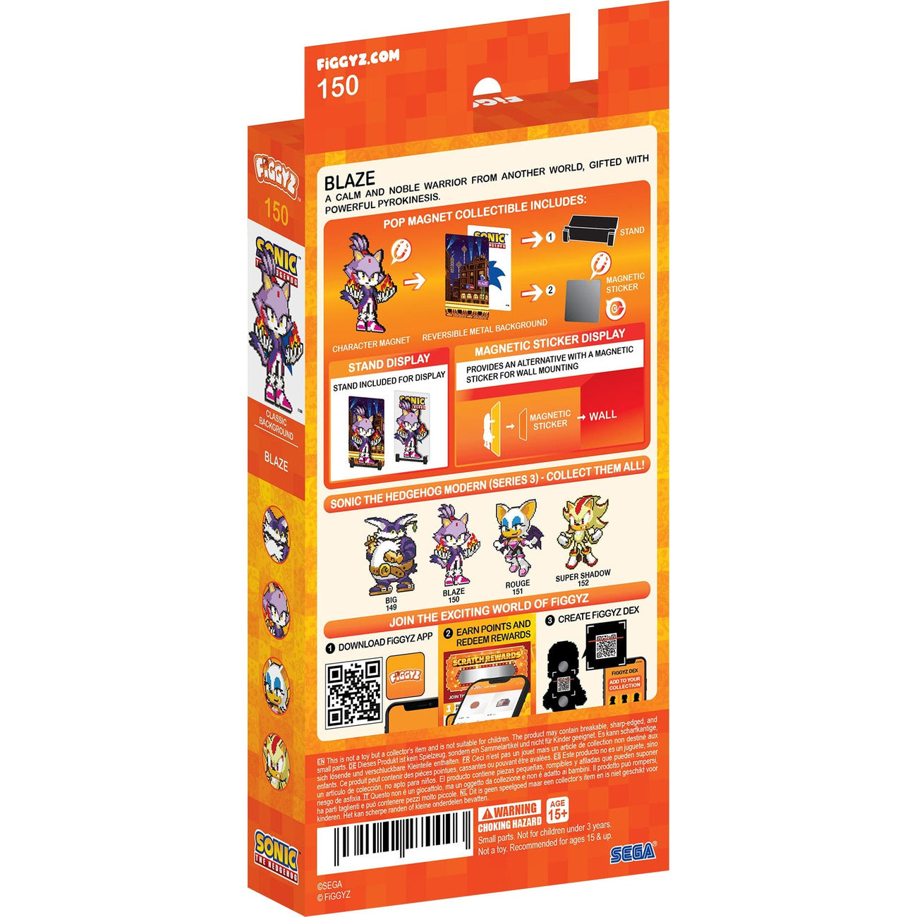 Product image Sonic the Hedgehog (Modern) FiGGYZ Magnetic Collectible Figure Blaze