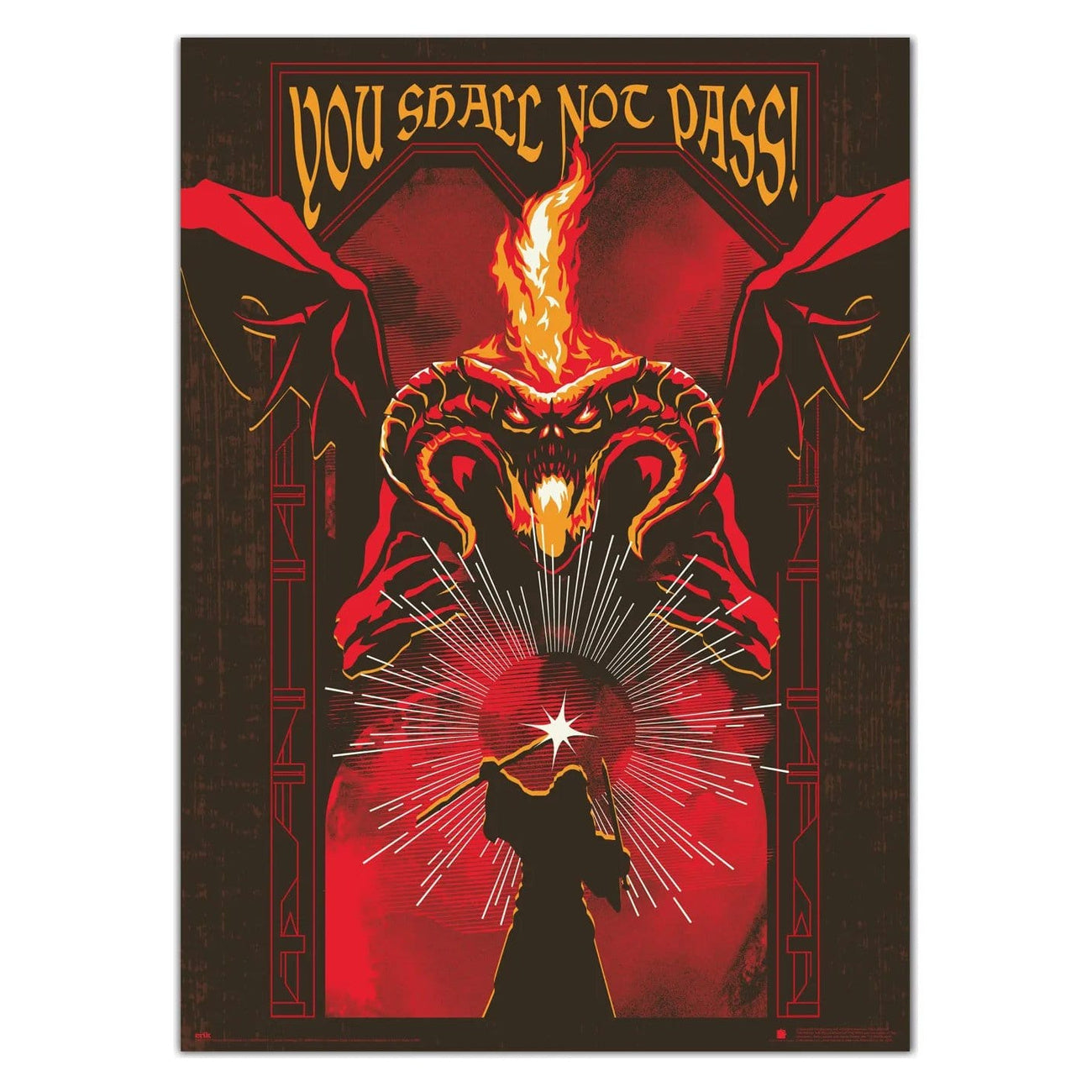 Product image The Lord of the Rings Glow-in-the-Dark Balrog Poster 50 x 70 cm