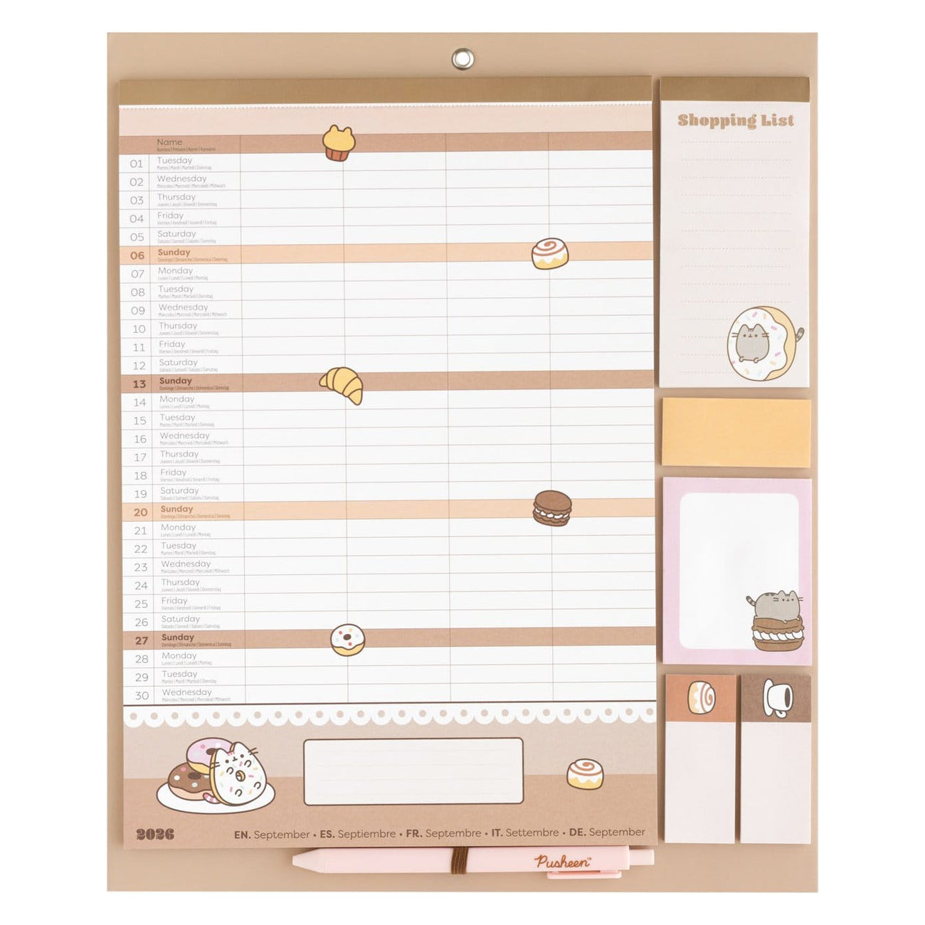Product image Pusheen Magnetic Planner 2026/27 30 x 35 cm