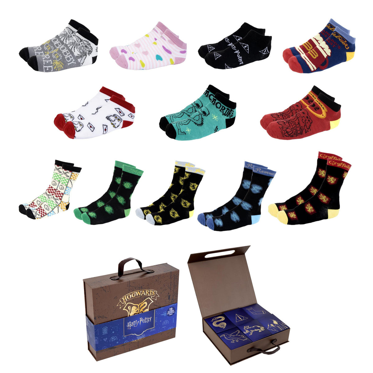 Product image Harry Potter - 12-Piece Sock Set in Gift Suitcase