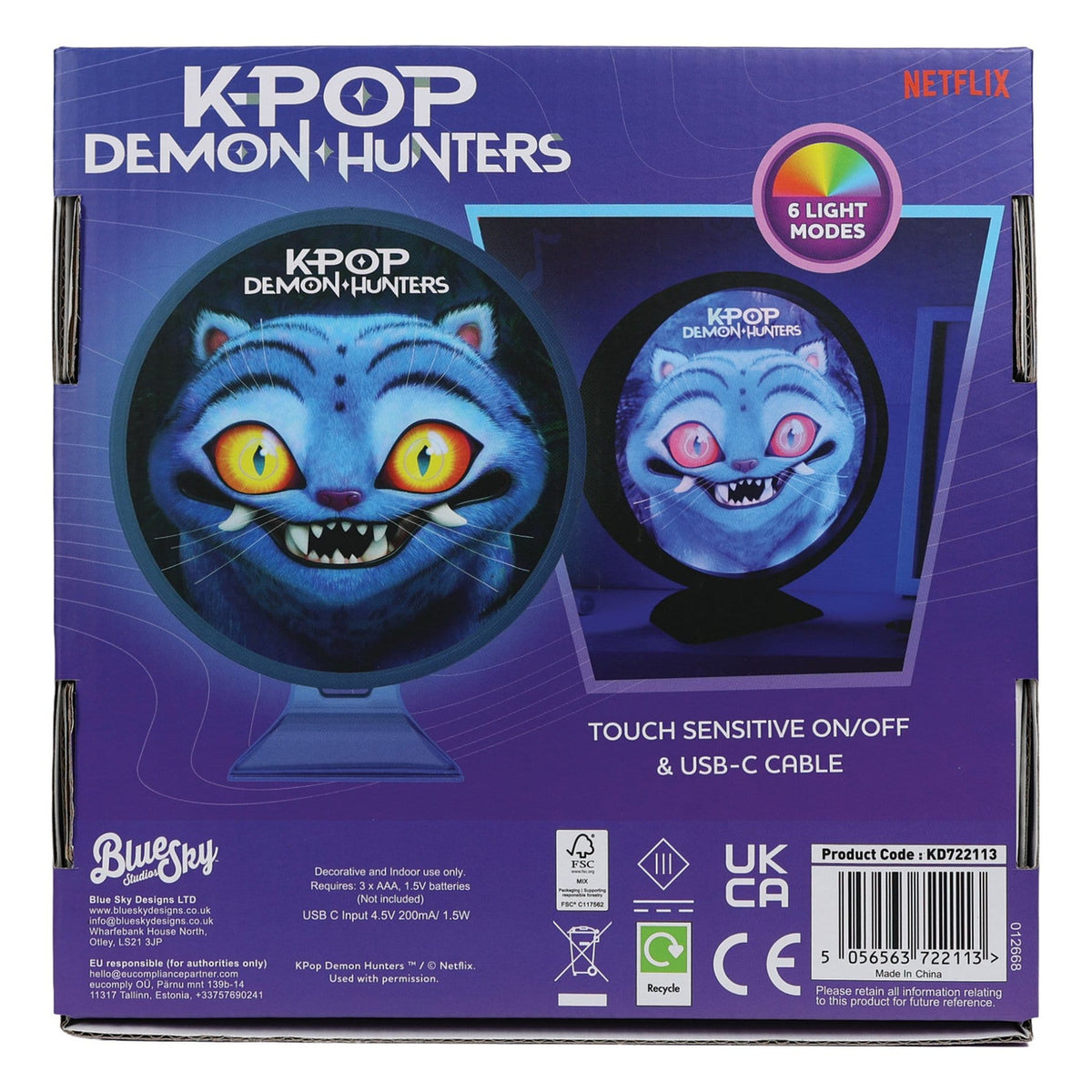 Product image KPop Demon Hunters Mood Light USB-C Derpy 11 cm Lamp