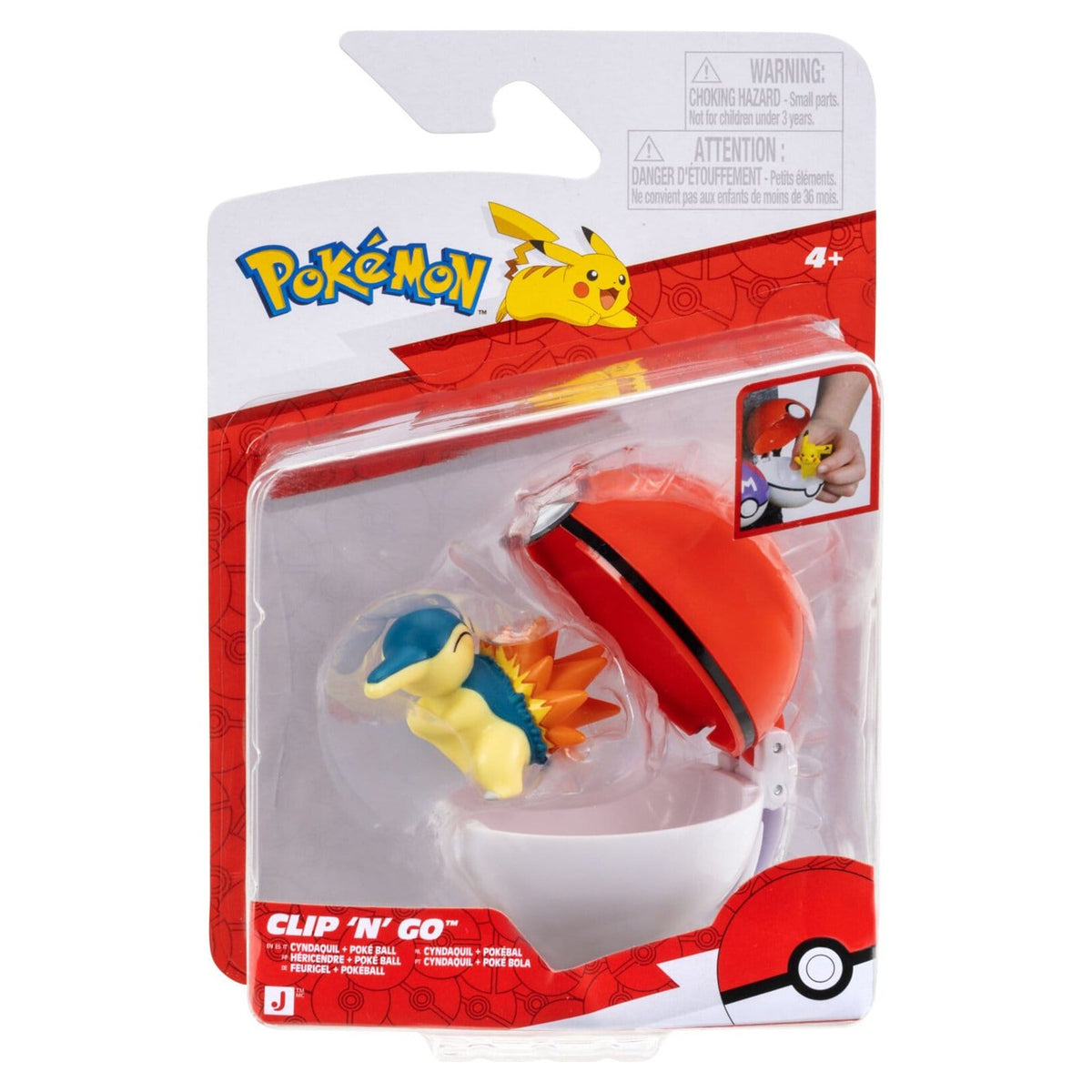 Produktbild Pokémon Clip 'n' Go Actionfigur Feurigel & Pokéball