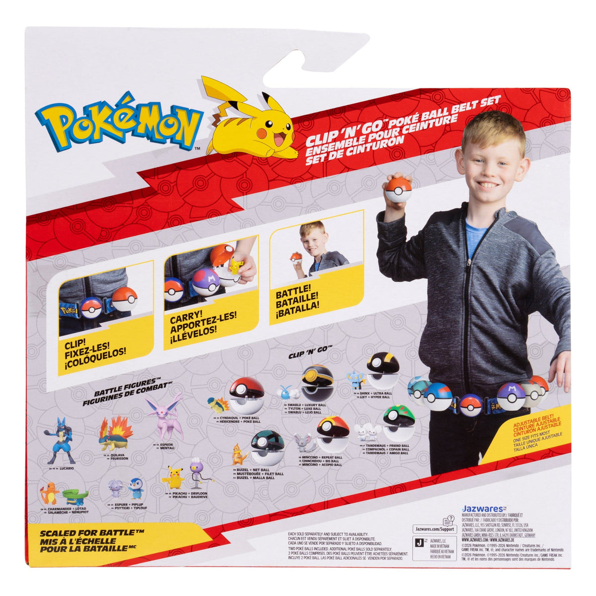 Produktbild Pokémon Clip 'n' Go Gürtel-Set Actionfigur Fynx