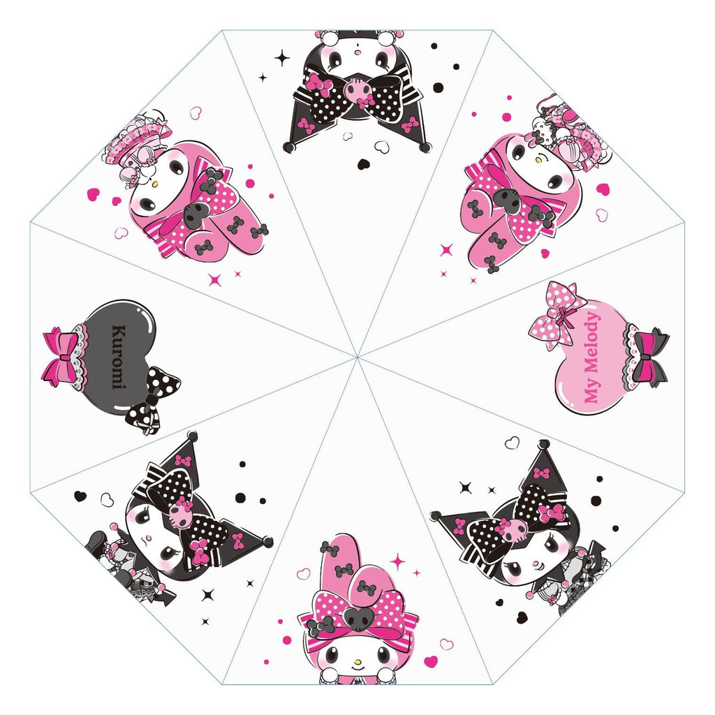 Produktbild Sanrio Pink Black Party Series Regenschirm Kuromi & My
