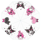 Produktbild Sanrio Pink Black Party Series Regenschirm Kuromi & My