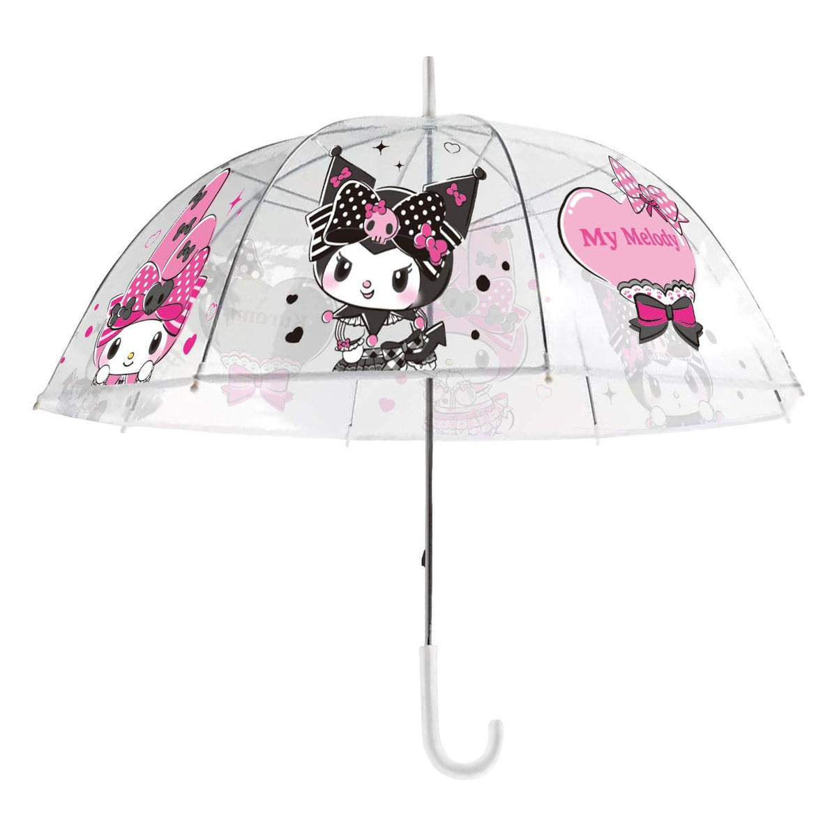 Produktbild Sanrio Pink Black Party Series Regenschirm Kuromi & My